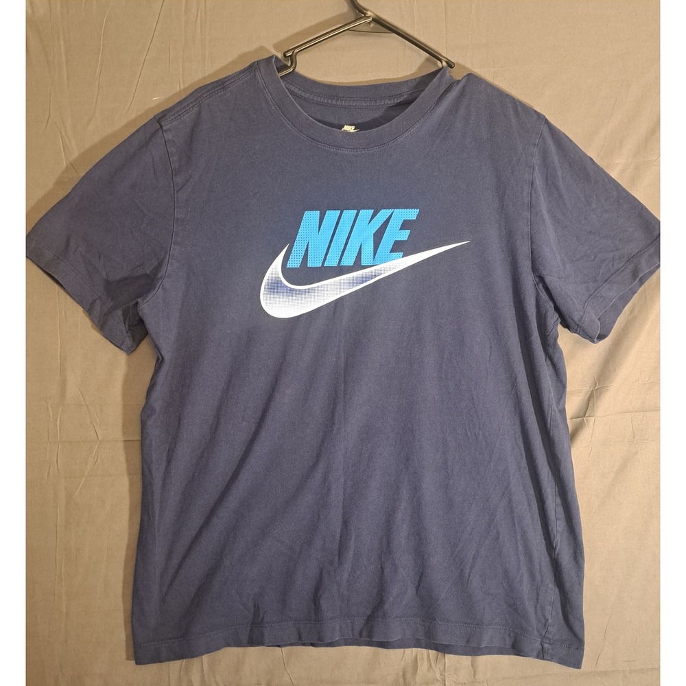 Nike The Nike Tee Graphic T-Shirt‎ Men's Size Large Navy Spellout
